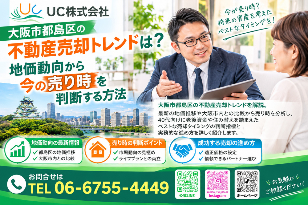 大阪市都島区の不動産売却トレンドは？地価動向から今の売り時を判断する方法の画像