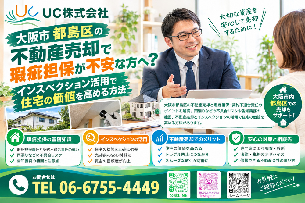 大阪市都島区の不動産売却で瑕疵担保が不安な方へ？インスペクション活用で住宅の価値を高める方法の画像