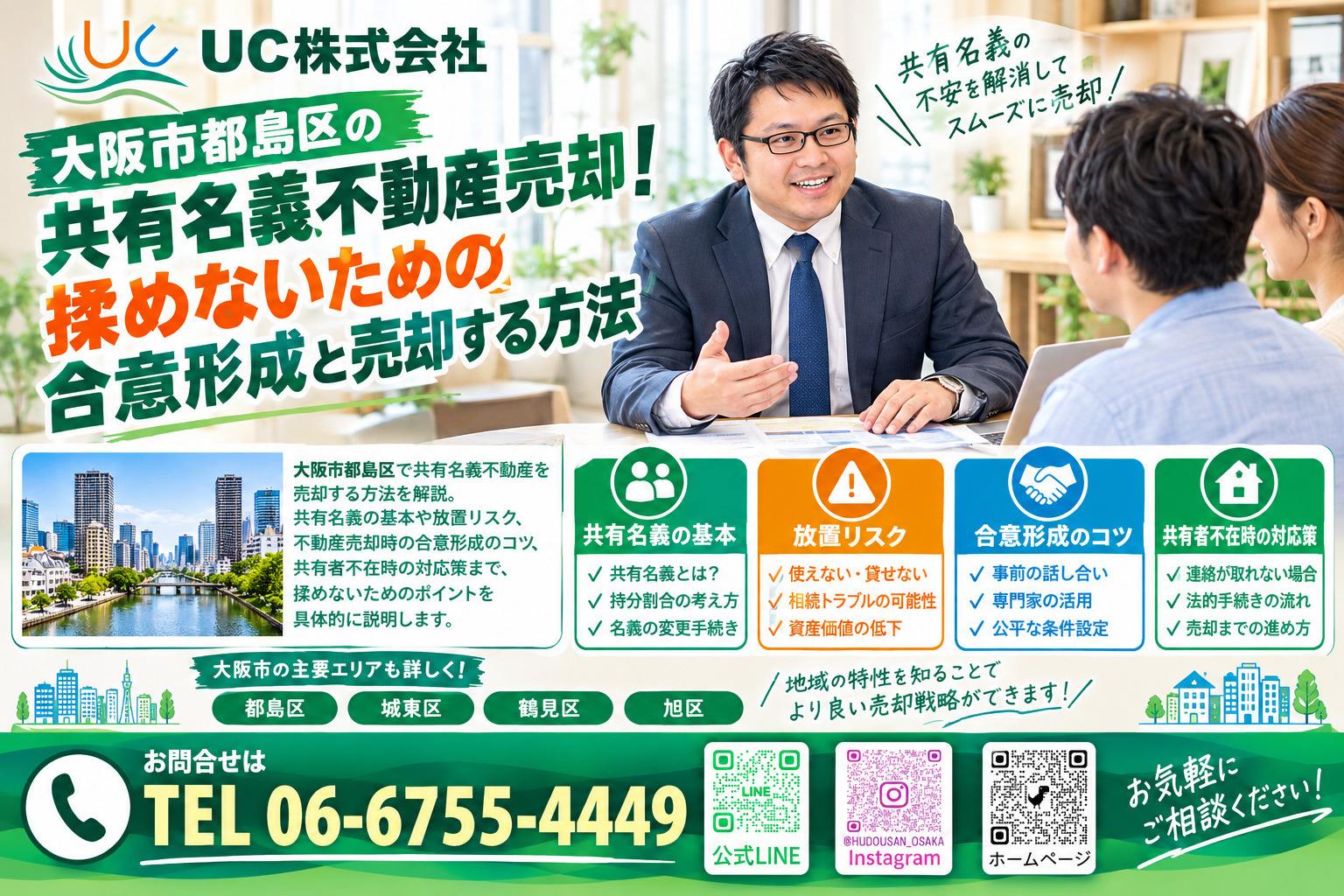 大阪市都島区の共有名義不動産売却！揉めないための合意形成と売却する方法の画像