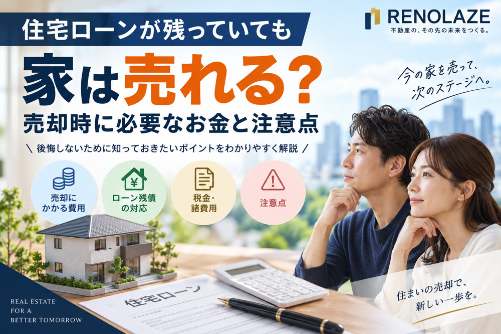 住宅ローンが残っていても家は売れる？売却費用と手取り額を解説の画像