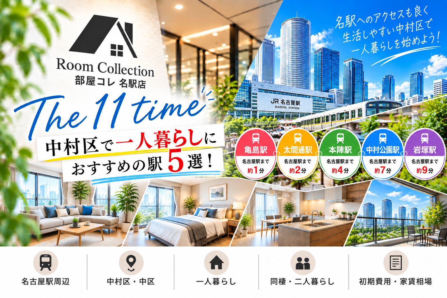 11【名古屋市中村区で一人暮らし】住みやすいおすすめ駅5選!名駅へのアクセスや生活環境を徹底比較の画像