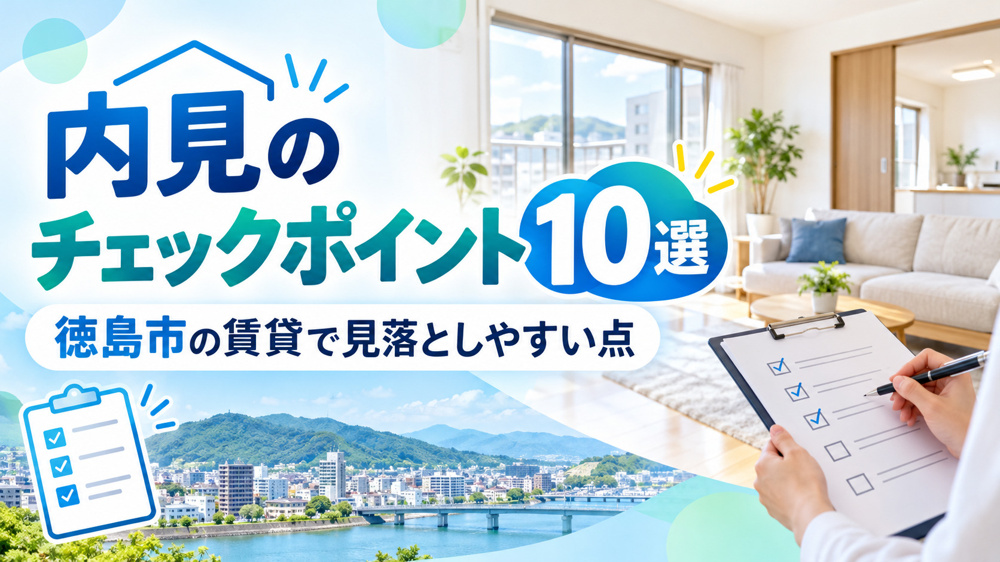 内見のチェックポイント10選｜徳島市の賃貸で見落としやすい点の画像
