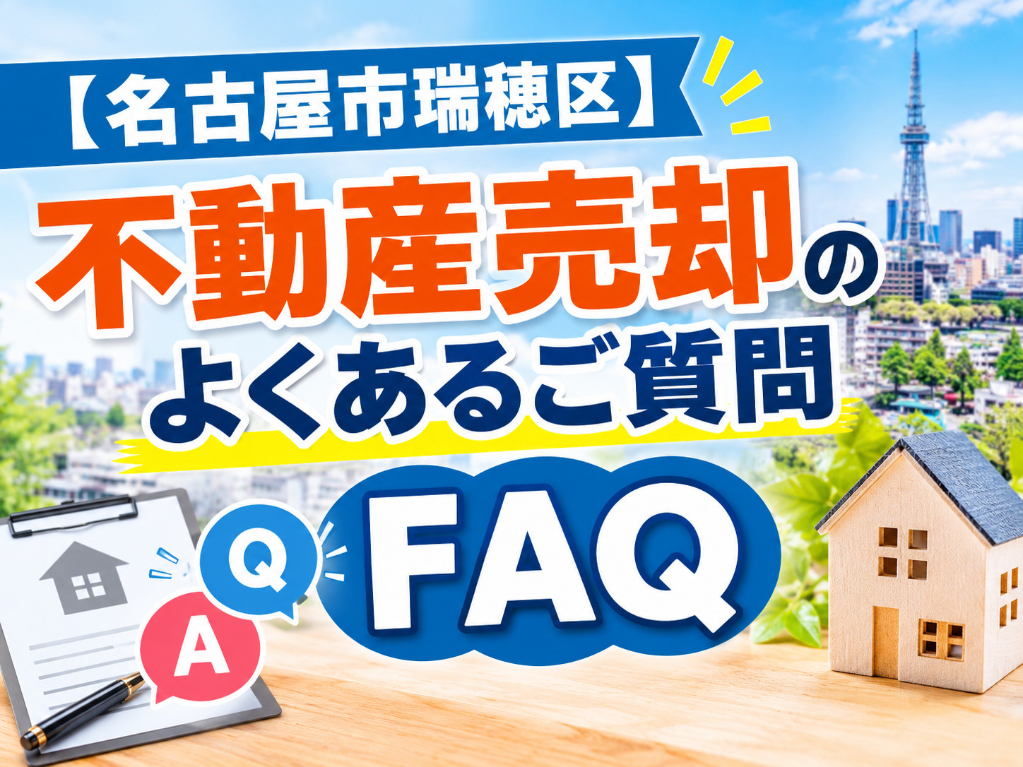 【名古屋市瑞穂区】不動産売却のよくあるご質問 FAQの画像