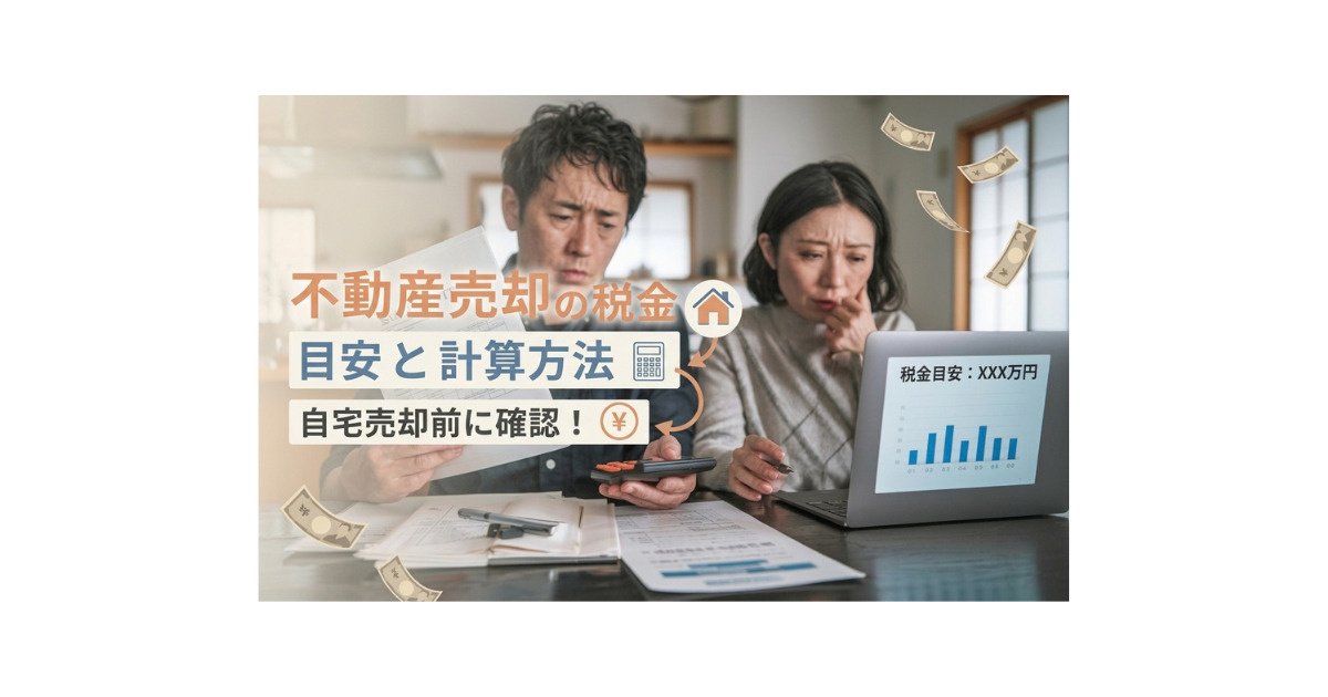 不動産売却で税金はいくらかかる?自宅売却前に目安と計算方法を確認の画像