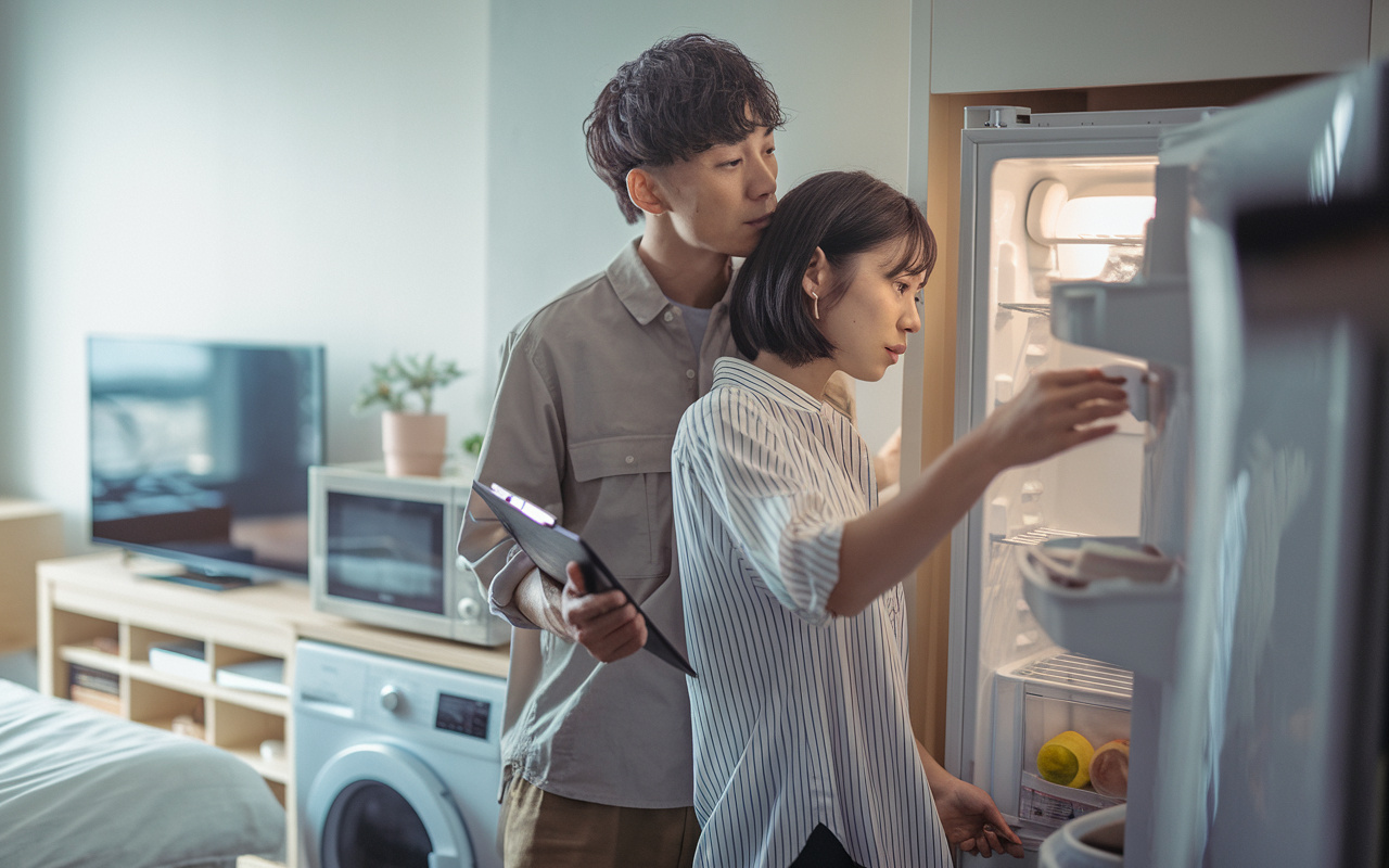 家具家電付き賃貸の選び方！寝具や冷蔵庫洗濯機電子レンジテレビ宅配ボックスオートロックも解説の画像