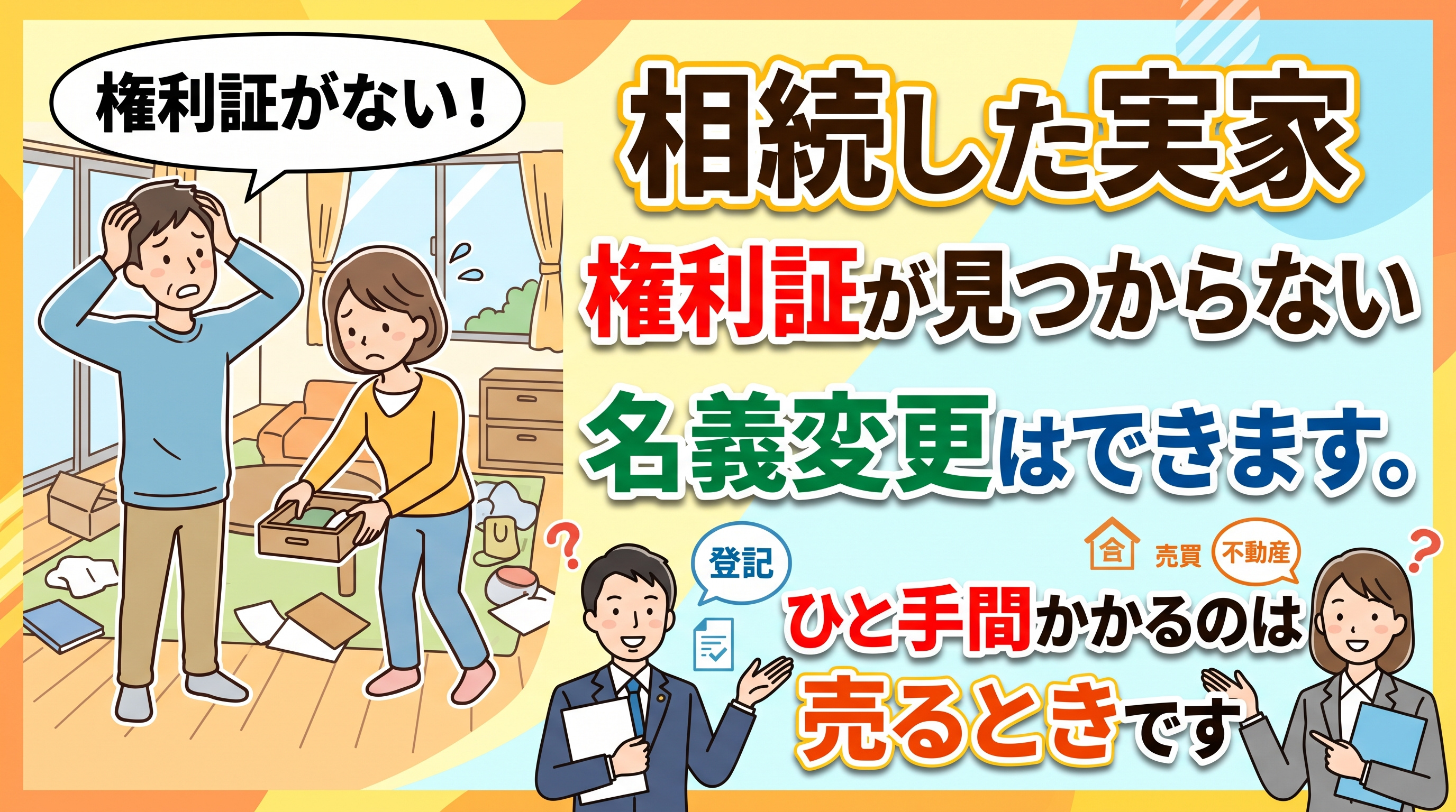 「実家の権利証がない」相続登記と売却はできる?の画像