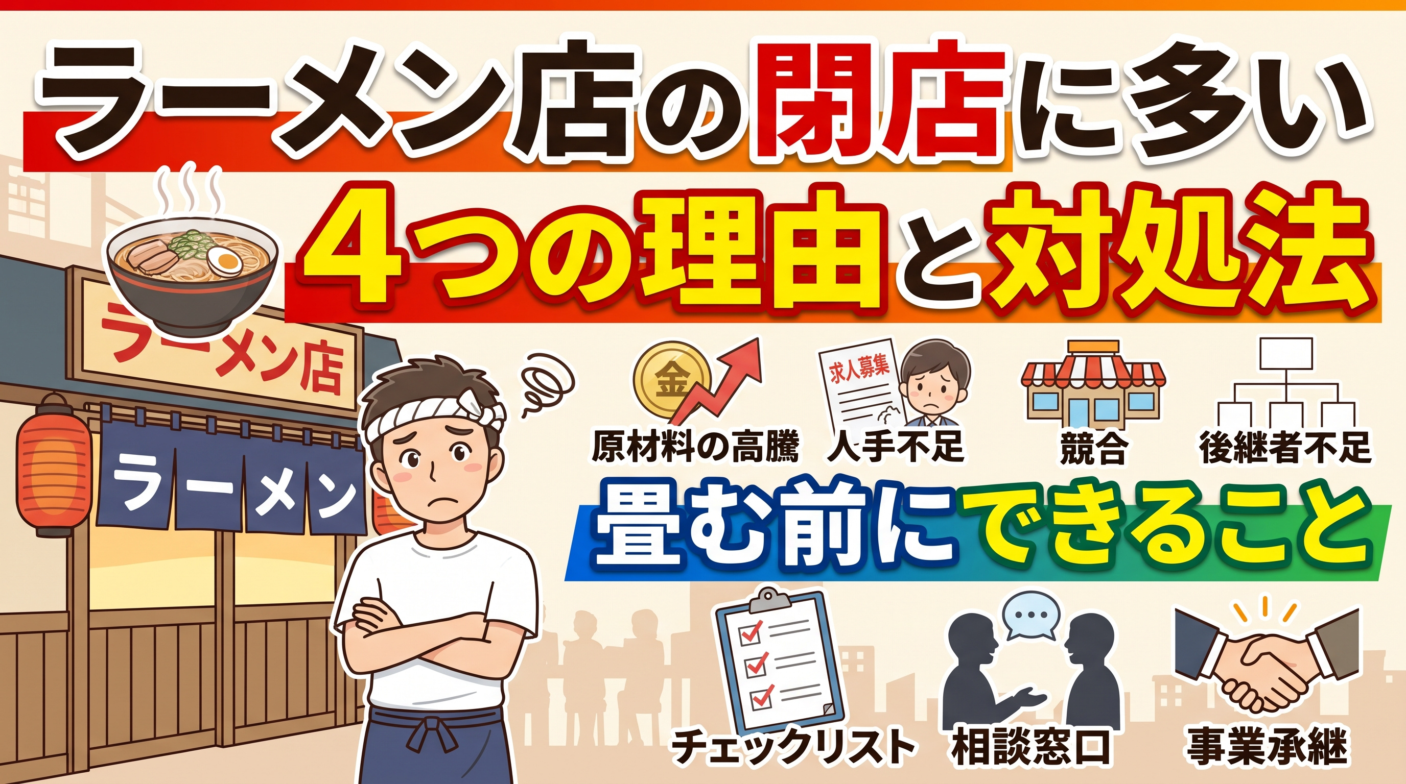 ラーメン店閉店に多い「4つの理由」と畳む前の一手の画像