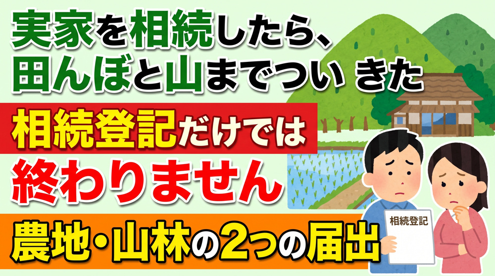 「実家に田んぼと山が」相続で必要な農地・森林の届出の画像