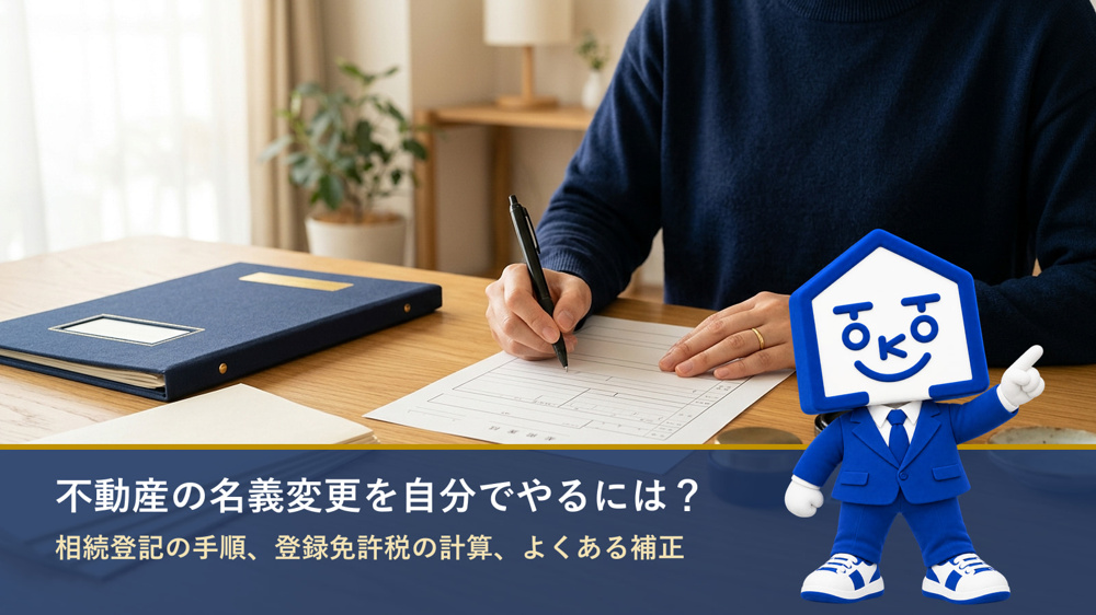 不動産の名義変更を自分でやるには？手順と注意点の画像