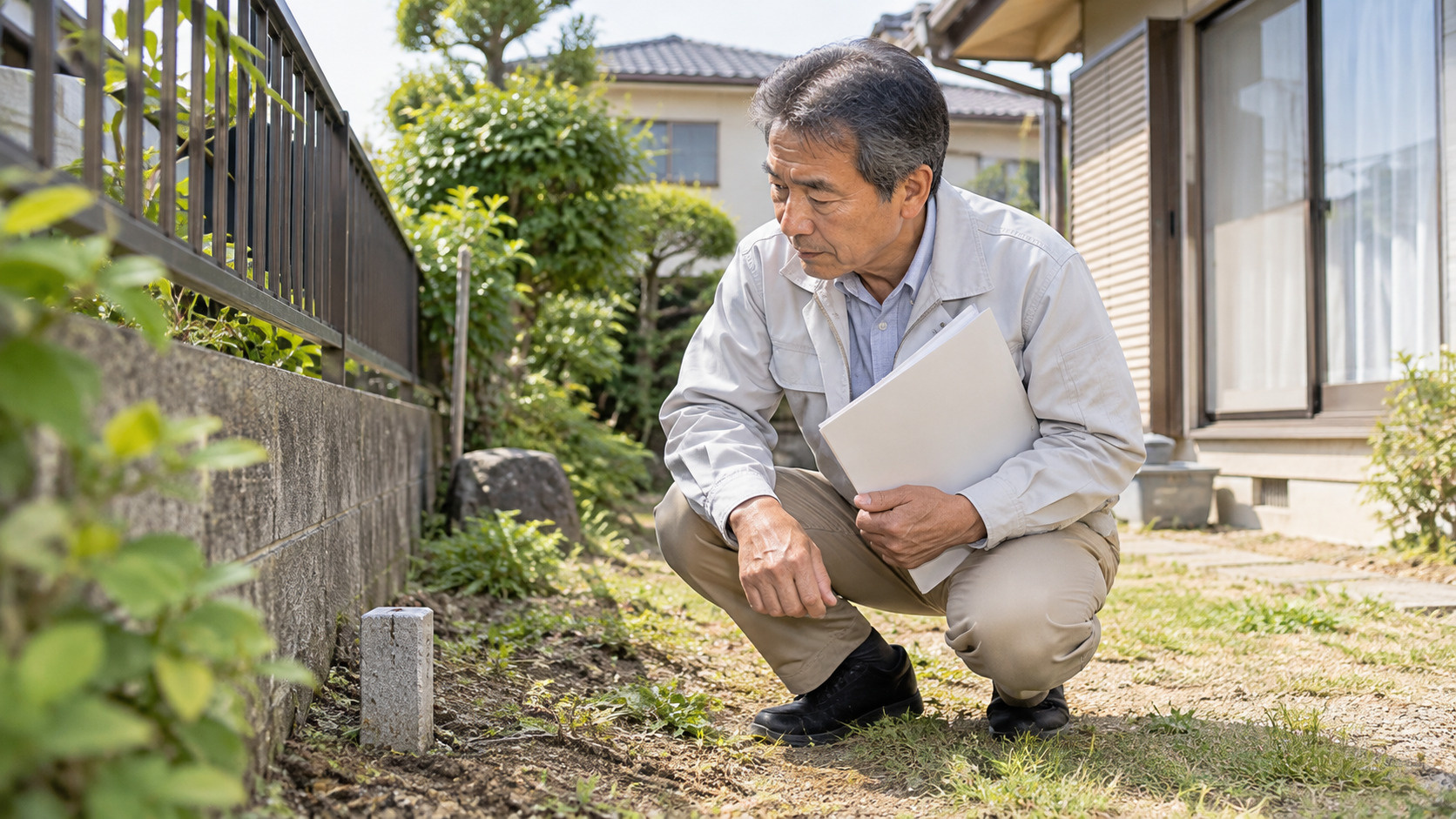 土地の境界が分からなくても売却できる?境界杭・確定測量・隣人の立会い・費用とトラブル対策の画像