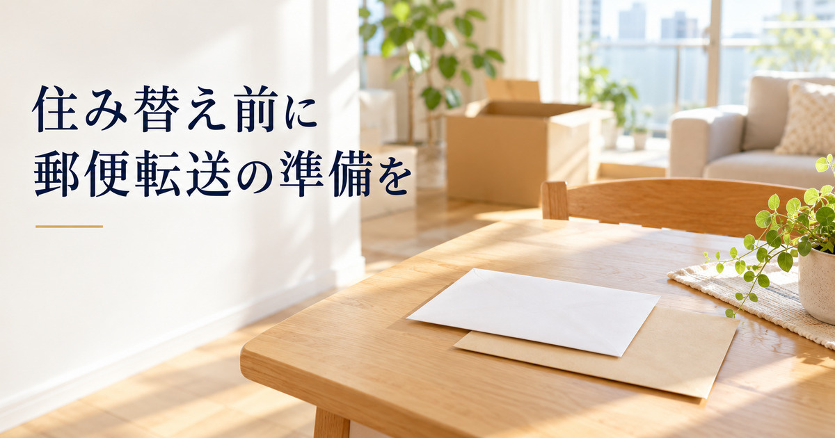 住み替えの郵便転送はいつ準備する？引越し前に確認したい3つのことの画像