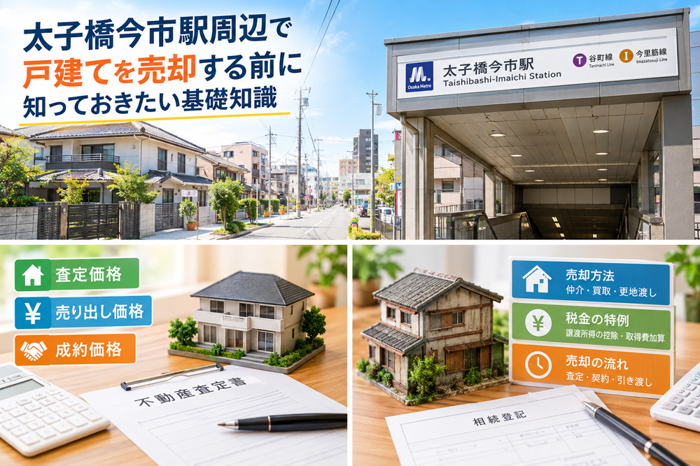 太子橋今市駅の戸建て売却査定のコツは？売却の流れと古い実家処分の基礎知識の画像