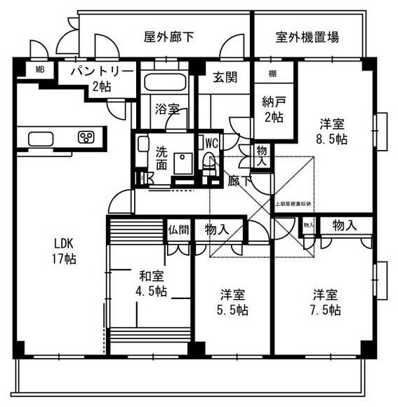 マジョール松崎町603 間取り図