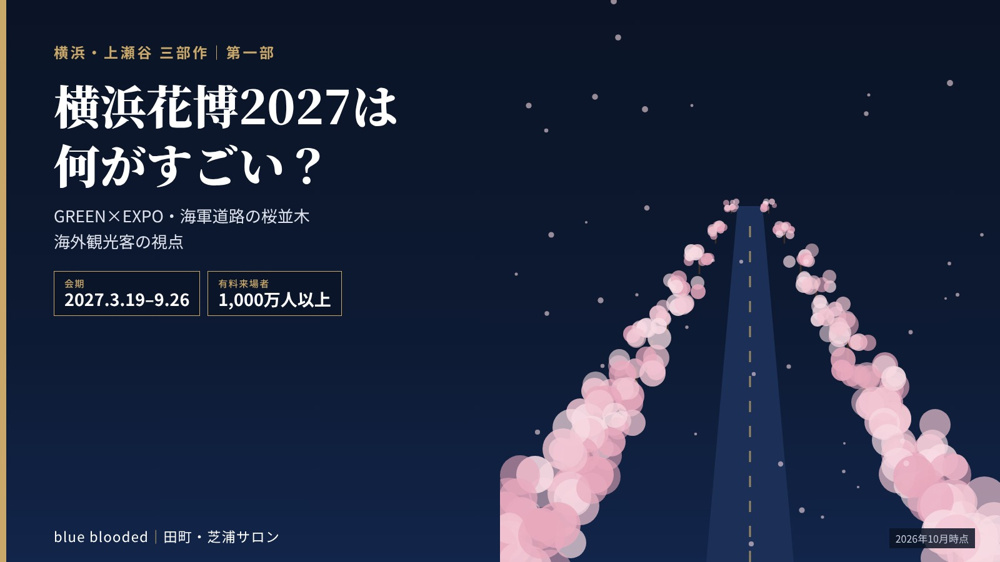 横浜花博2027は何がすごい？｜GREEN×EXPO・海軍道路の桜並木・ポケモンと海外観光客の視点の画像