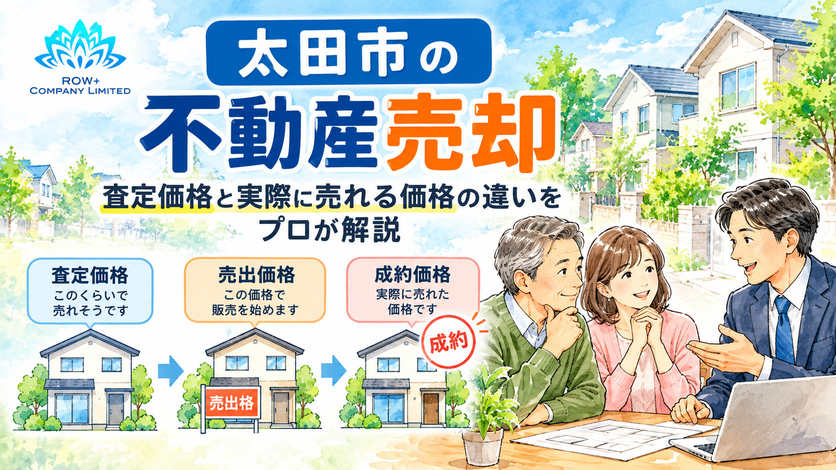 太田市の不動産売却｜査定価格と実際に売れる価格の違いをプロが解説の画像