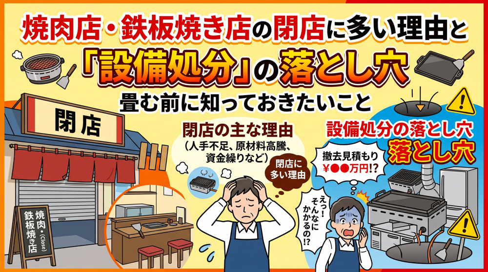焼肉店の閉店｜「ロースターとダクト」処分の落とし穴の画像