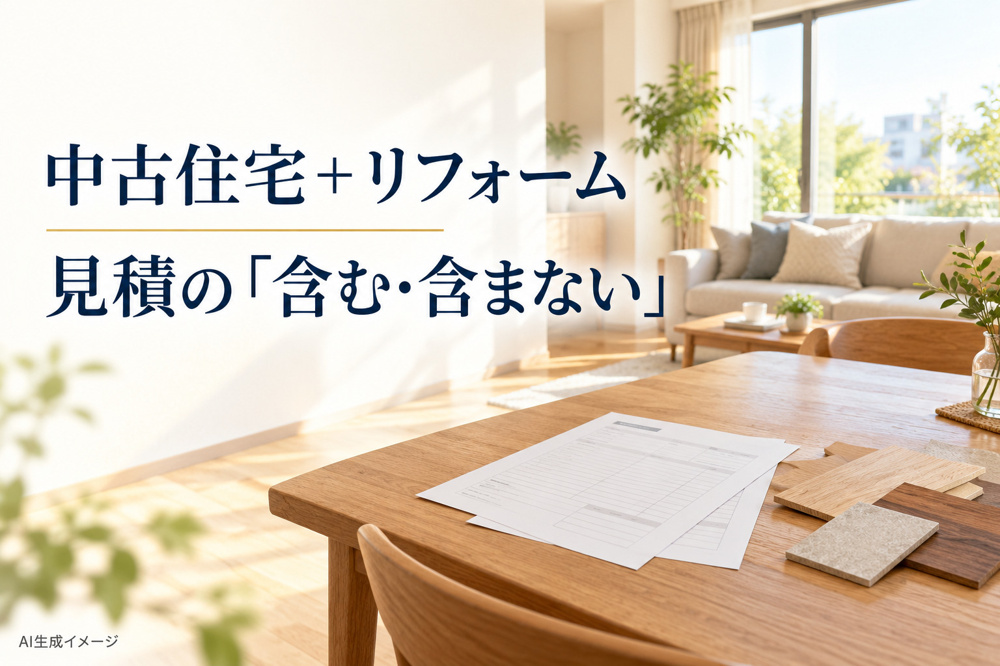 中古住宅＋リフォームの予算、見積の「含む・含まない」を確認していますか？の画像