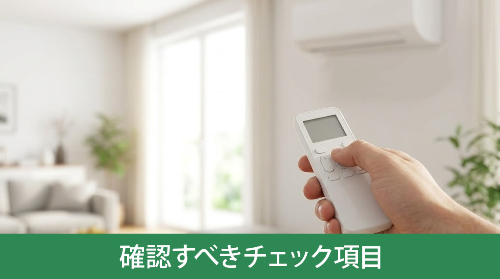 エアコン故障を疑う前に確認すべきチェック項目