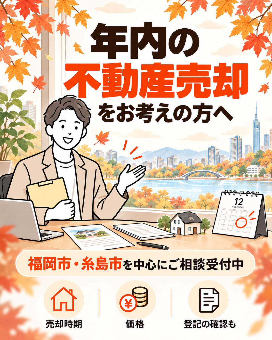 【2026年内の不動産売却は間に合う？福岡市・糸島市の売却手順と注意点】の画像