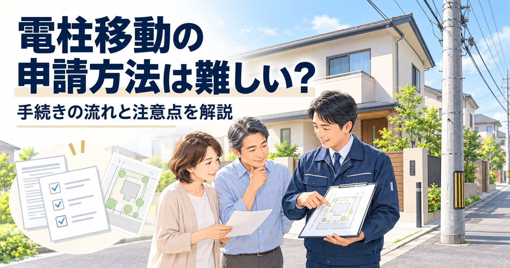 電柱移動の申請方法は難しい?手続きの流れと注意点を詳しく解説の画像