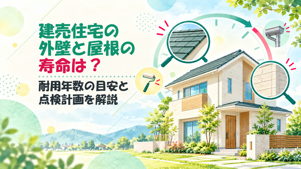 建売住宅の外壁と屋根の寿命は？耐用年数の目安と点検計画を解説の画像