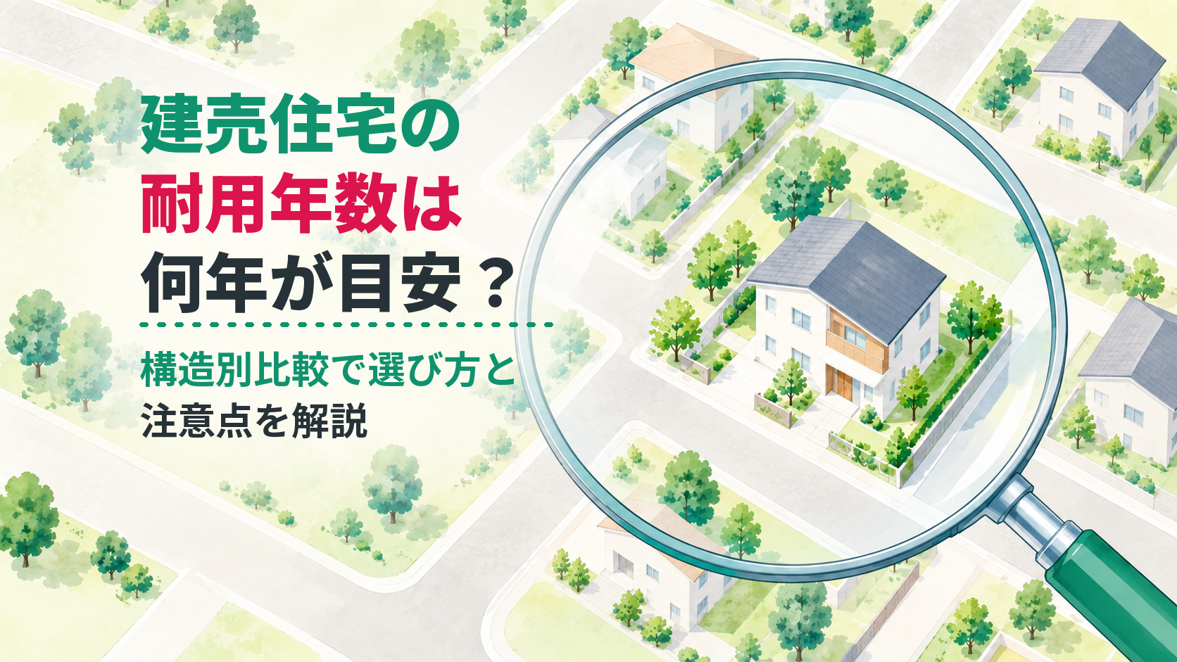 建売住宅の耐用年数は何年が目安？構造別比較で選び方と注意点を解説の画像