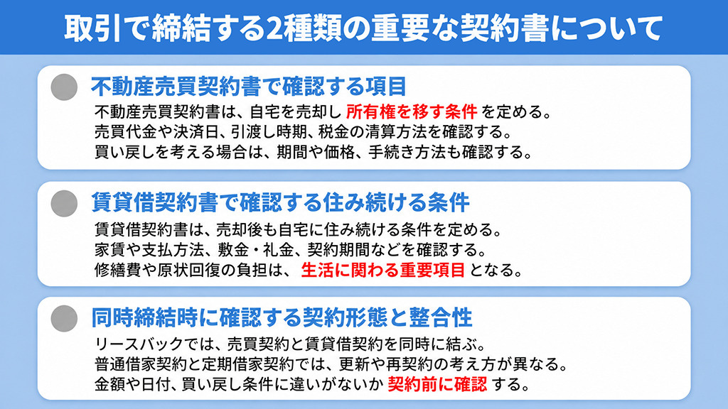 取引で締結する2種類の重要な契約書について