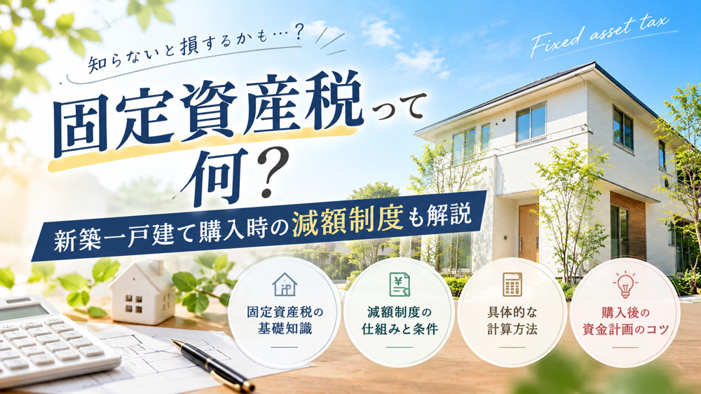 固定資産税って何？新築一戸建て購入時の減額制度も解説の画像