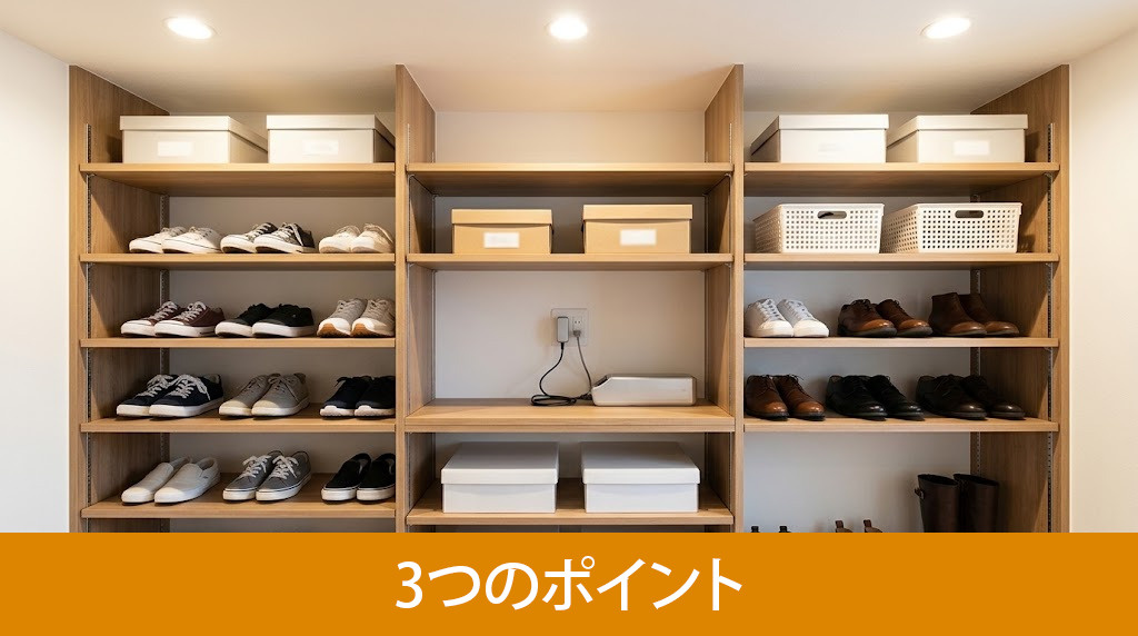 使いやすい玄関収納にするための3つのポイント
