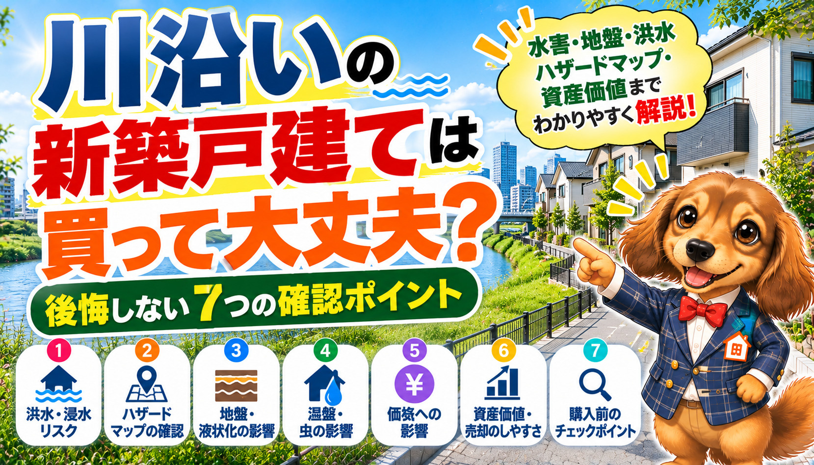 川沿いの新築戸建てを購入する前に確認したい洪水・浸水深・地盤・資産価値の注意点