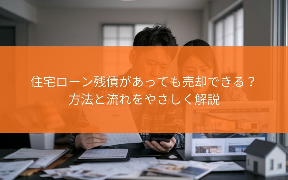 【知らないと困る！】住宅ローン残債があっても売却できる？方法と流れをやさしく解説の画像
