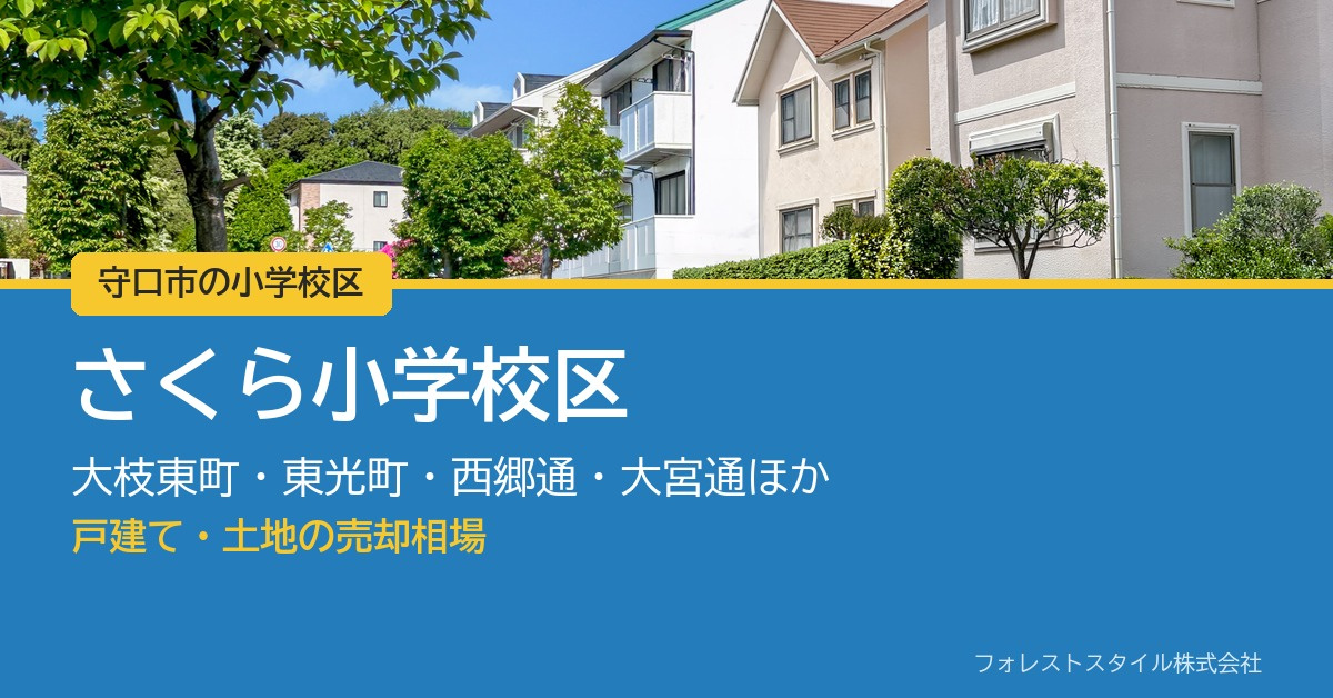 【守口市 さくら小学校区】古い戸建ても値段が残る9町の、戸建て・土地の売却相場|実際の取引213件からの画像