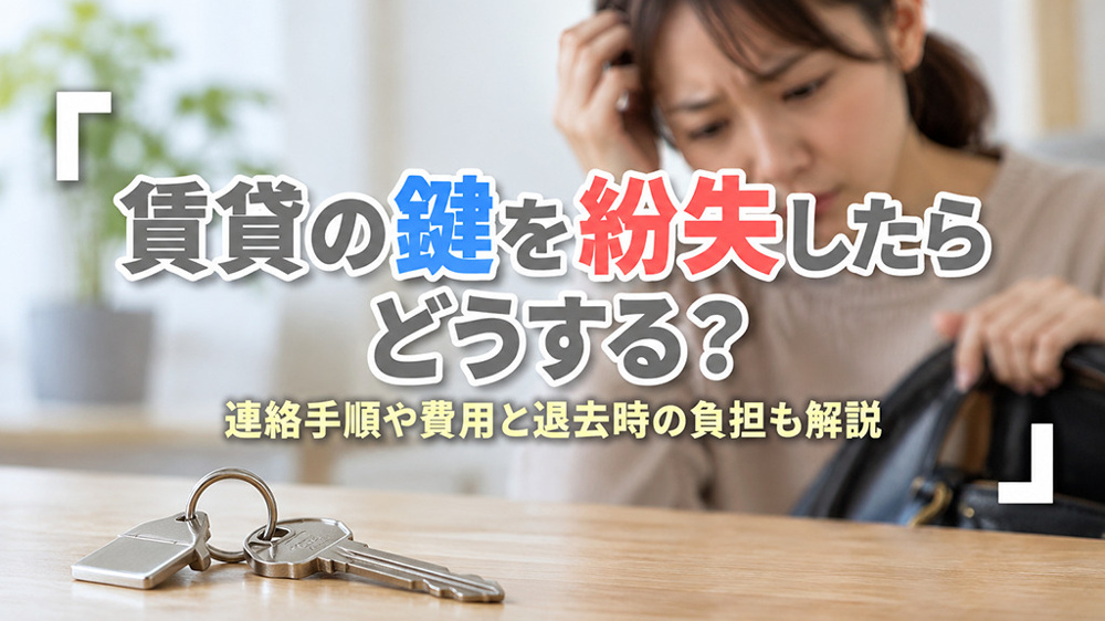 賃貸の鍵を紛失したらどうする？連絡手順や費用と退去時の負担も解説の画像