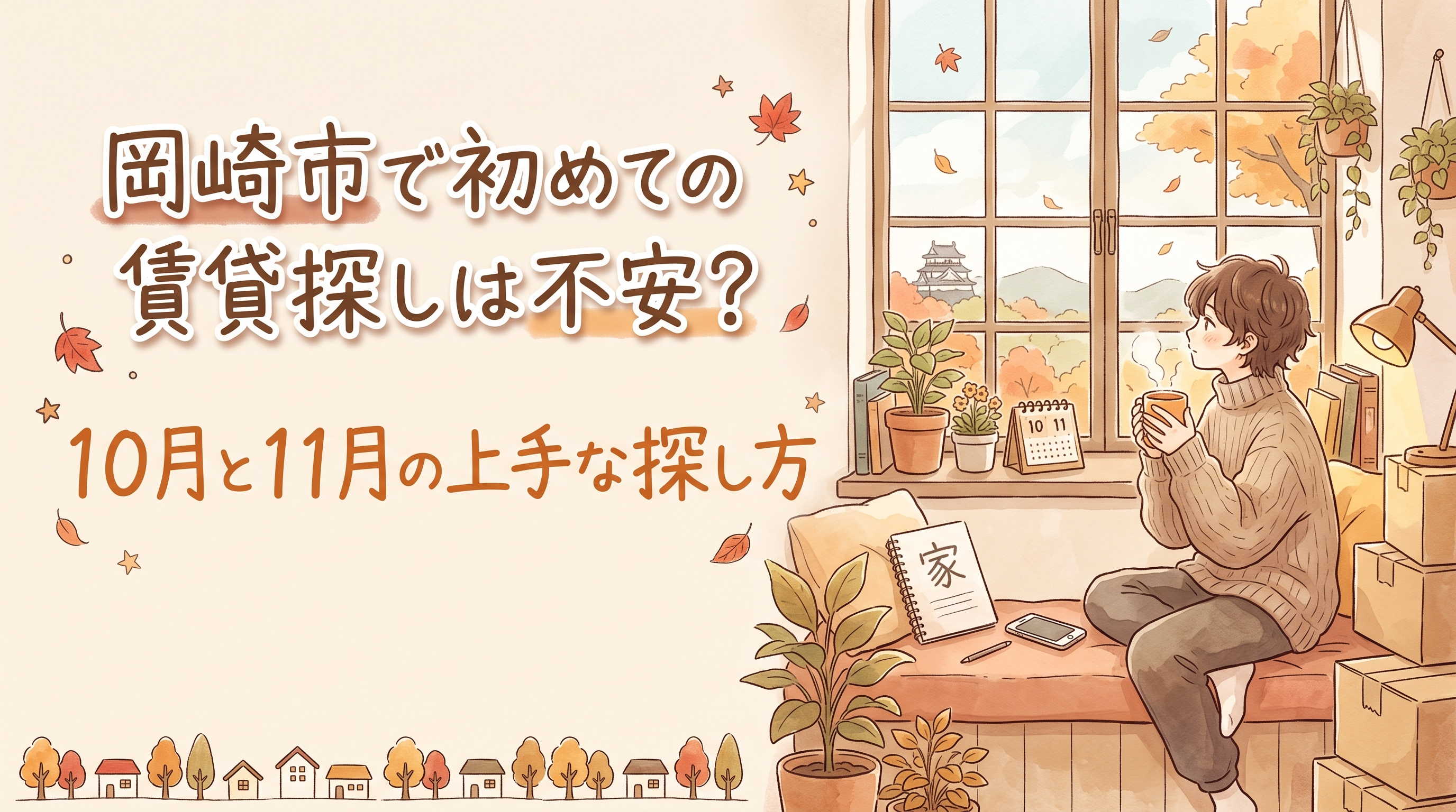 岡崎市で初めての賃貸探しは不安?10月と11月の上手な探し方を解説の画像