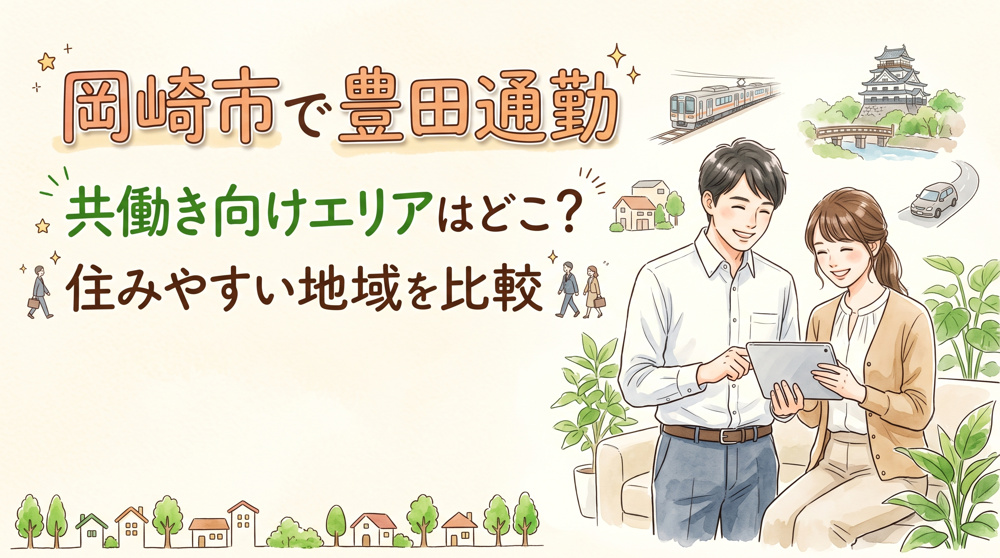 岡崎市で豊田通勤しやすい共働き向けエリアはどこ？住みやすい地域を比較して紹介の画像