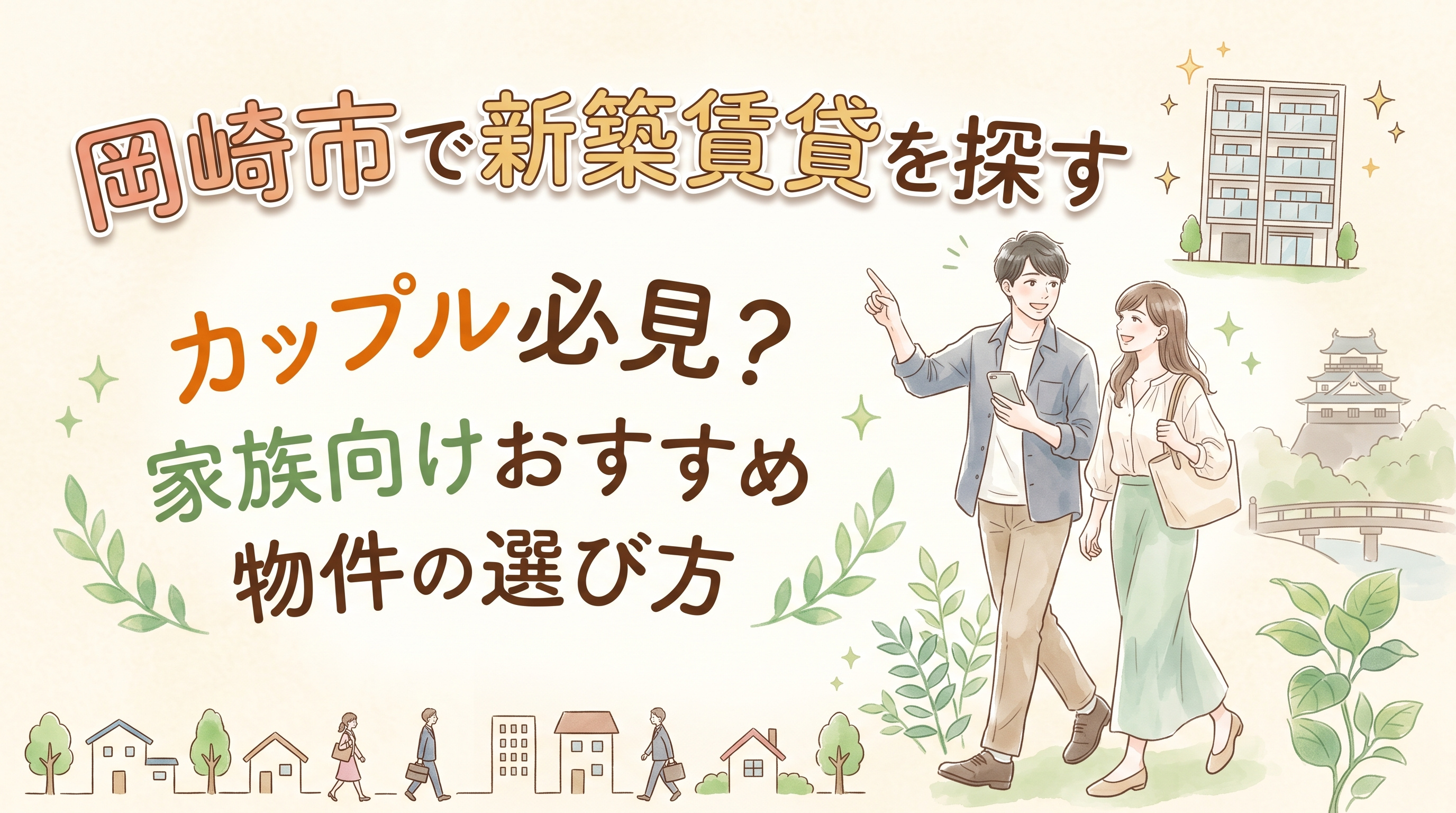 岡崎市で新築賃貸を探すカップル必見?家族向けおすすめ物件の選び方の画像