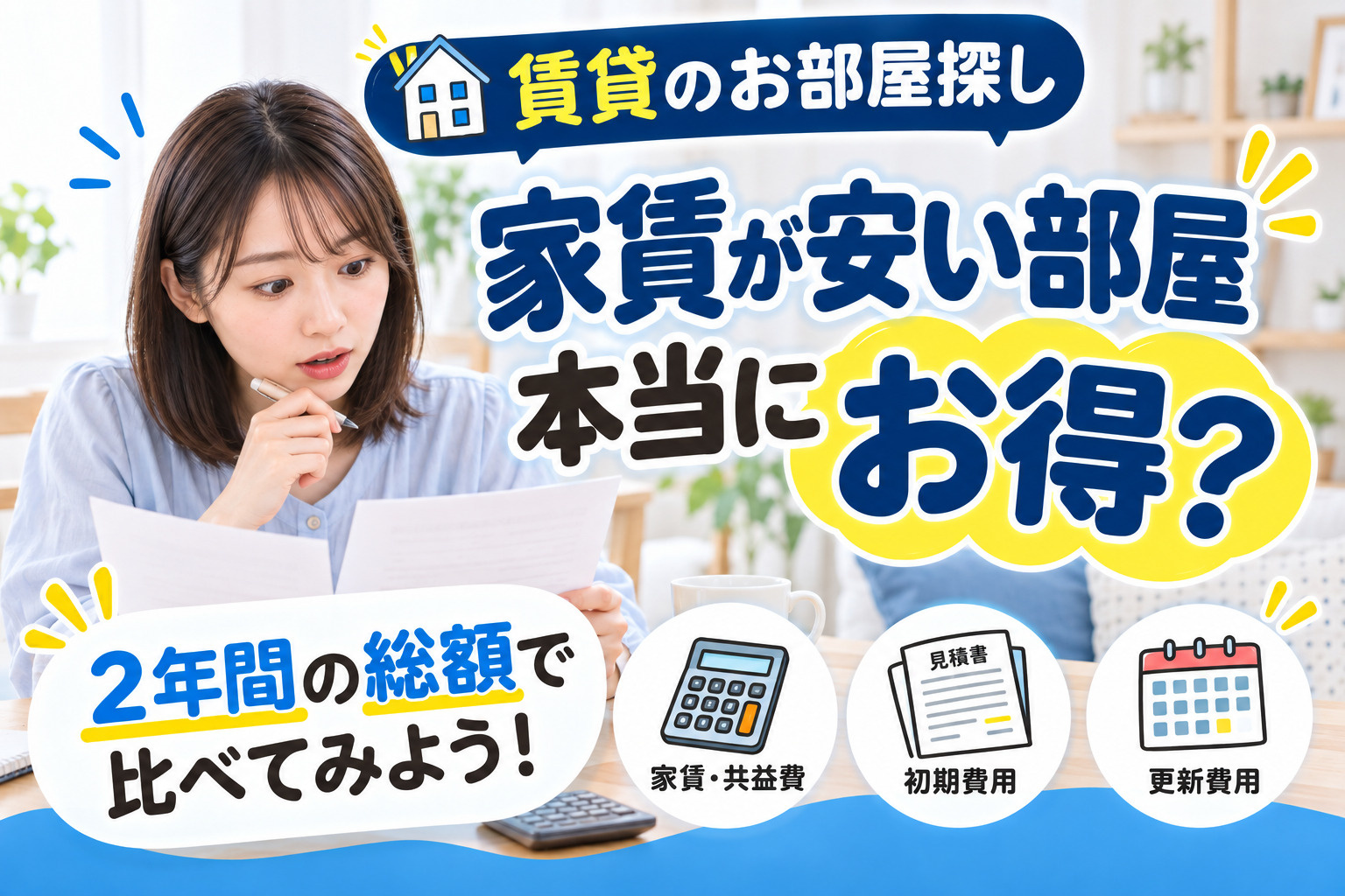 家賃が安い部屋が本当にお得?|賃貸を「2年間の総額」で比較する方法の画像