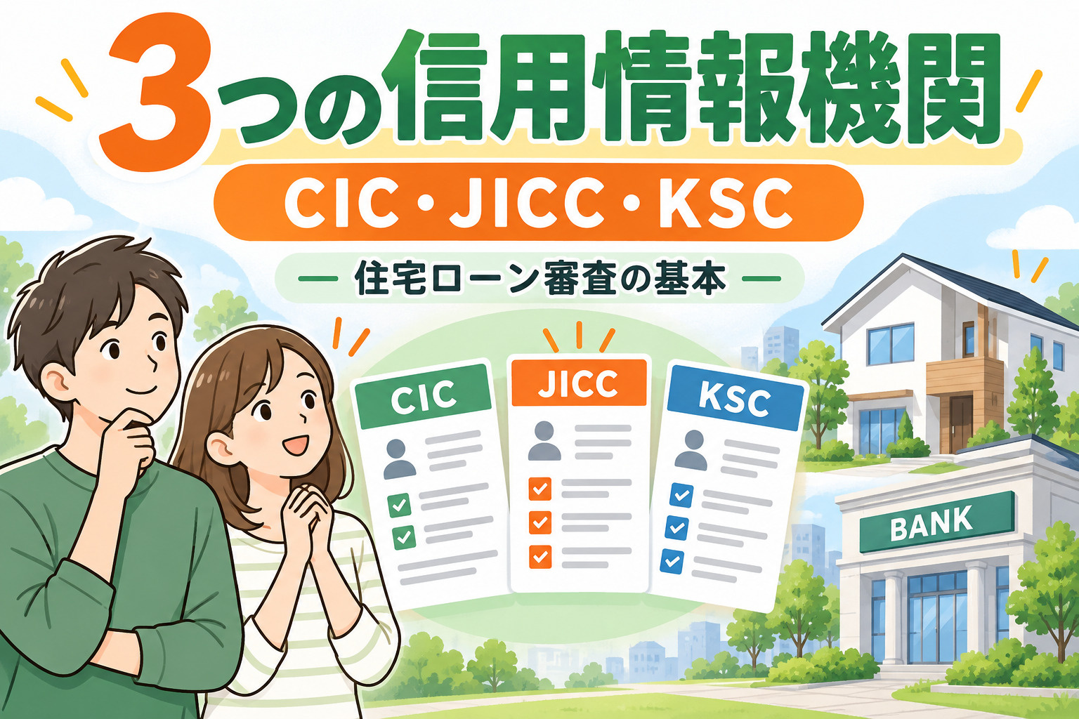 住宅ローン審査で銀行が確認する3つの信用情報機関とは？CIC・JICC・全国銀行協会の違いを解説の画像