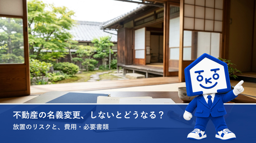 不動産の名義変更、しないとどうなる？費用と必要書類の画像