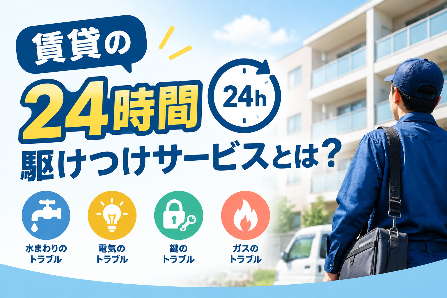 賃貸の24時間駆けつけサービスって何?の画像