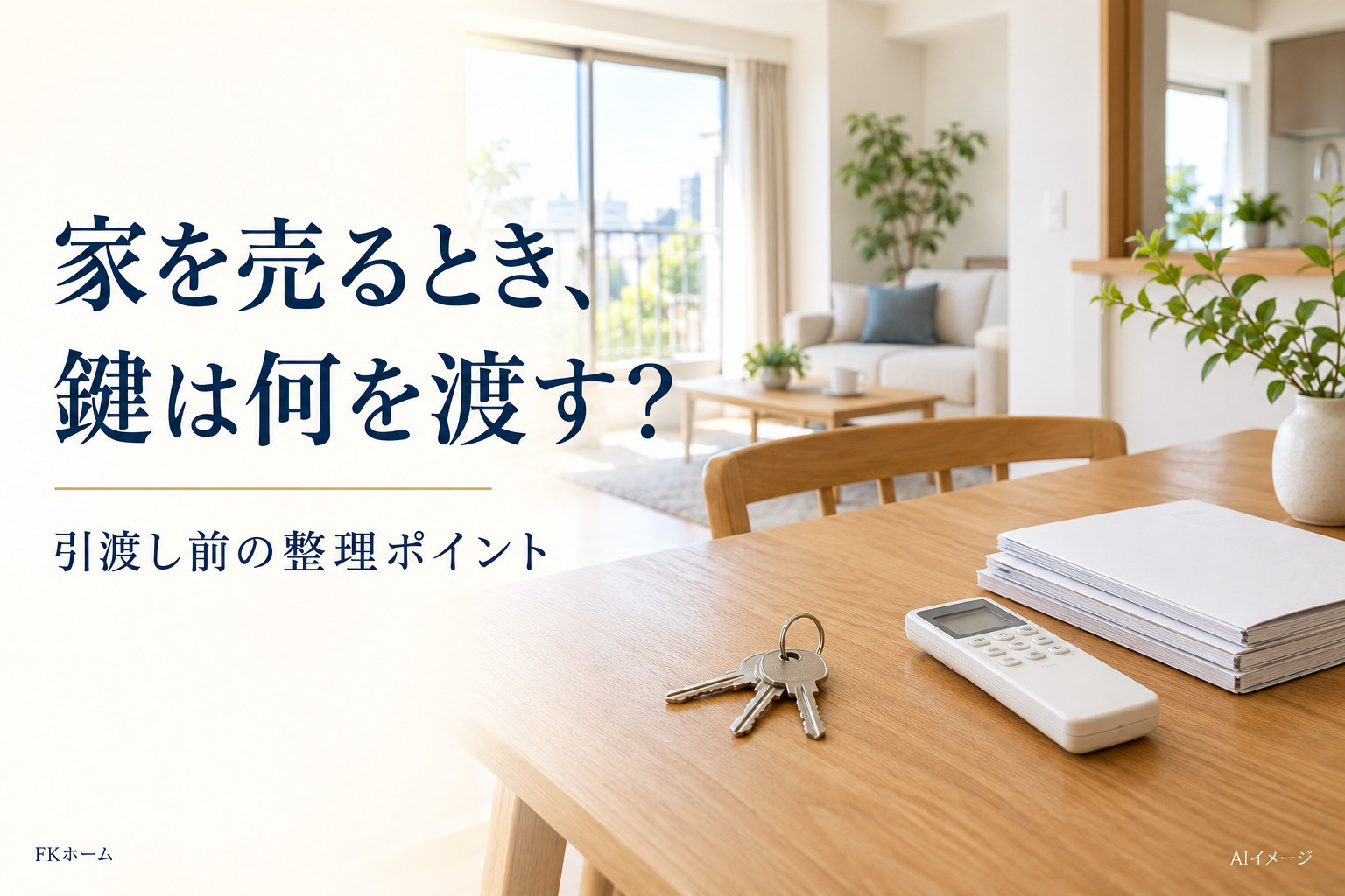 家を売るとき、鍵は何を渡す?引渡し前に整理する鍵・リモコン・説明書の画像