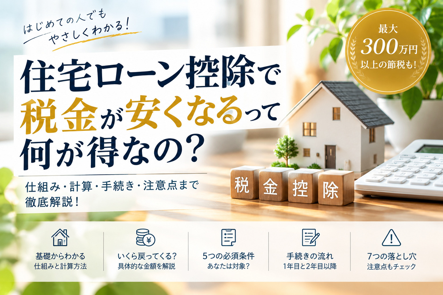 【ゼロからわかる】住宅ローン控除（減税）とは？仕組み・計算・手続き・注意点を超わかりやすく完全解説！の画像