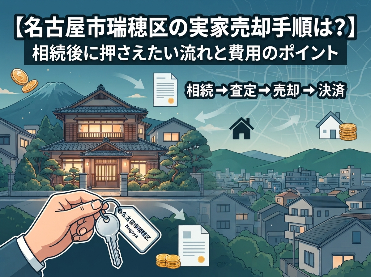 【名古屋市瑞穂区の実家売却手順は？】相続後に押さえたい流れと費用のポイントの画像