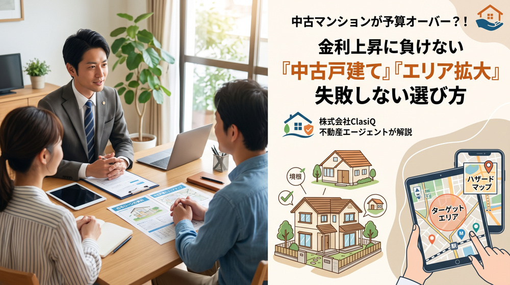 【不動産エージェントが解説】住宅ローン金利上昇局面での賢い家選び。「中古戸建」の注意点と「土地勘のないエリア」の見極め方の画像
