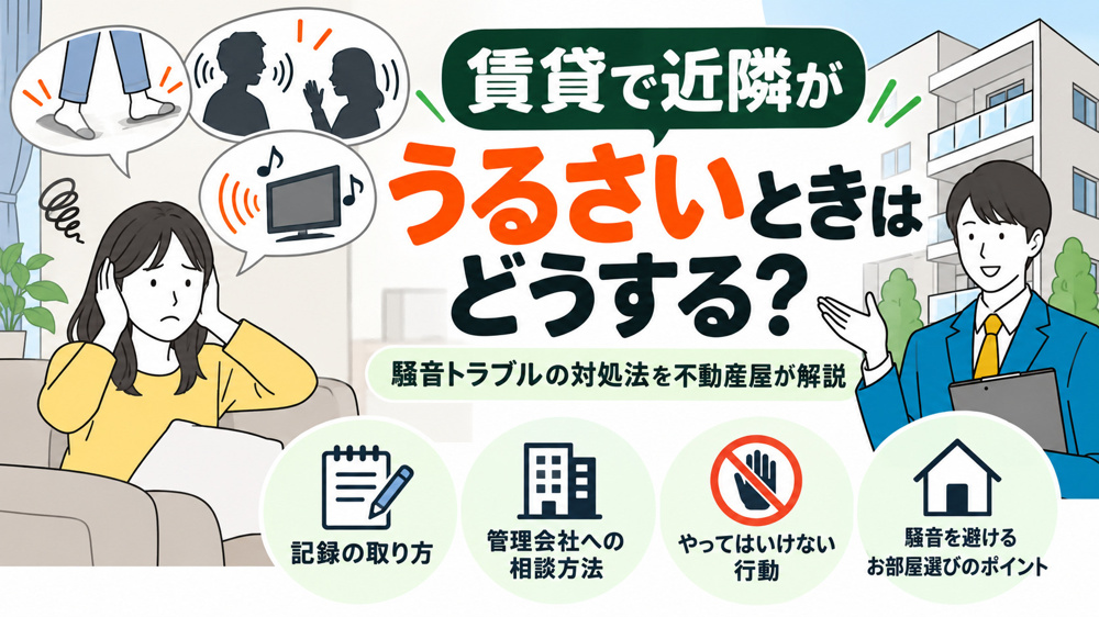 賃貸で近隣がうるさいときはどうする？騒音トラブルの対処法を不動産屋が解説の画像
