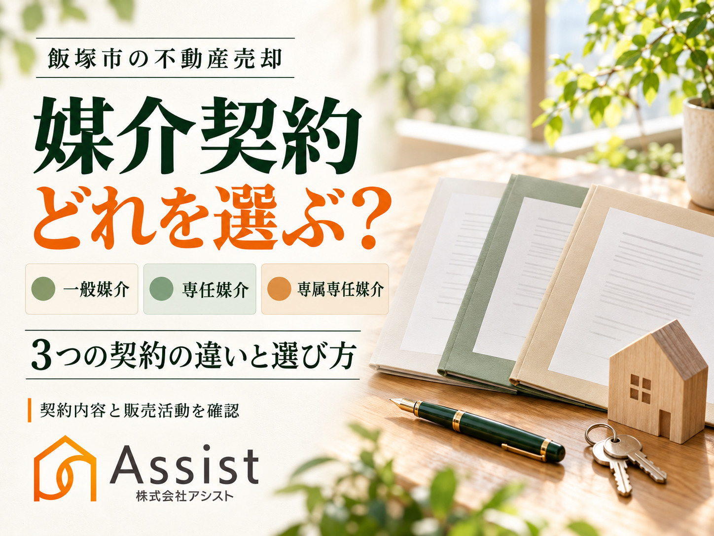 【飯塚市】不動産売却の媒介契約はどれを選ぶ？一般媒介・専任媒介・専属専任媒介の違いを解説の画像