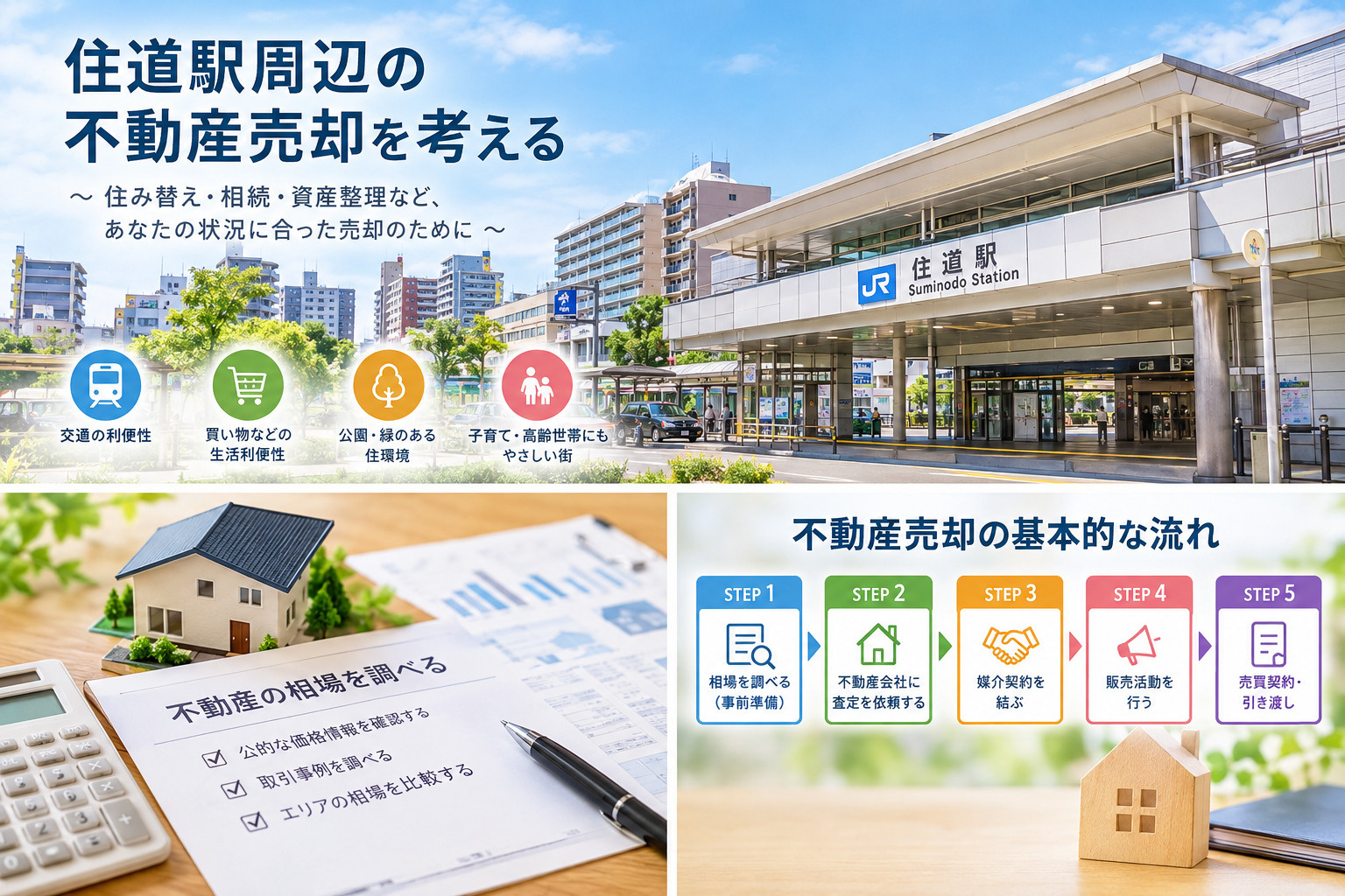 住道駅近くで不動産売却を検討中?大東市の相場と売却手順を分かりやすく解説の画像