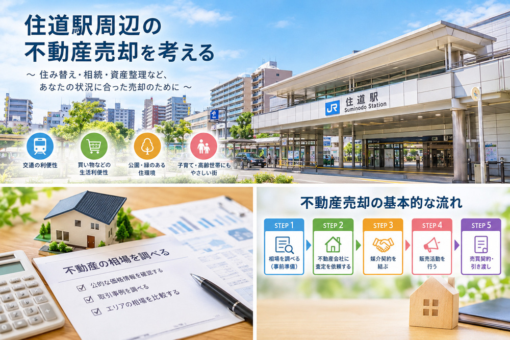 住道駅近くで不動産売却を検討中？大東市の相場と売却手順を分かりやすく解説の画像