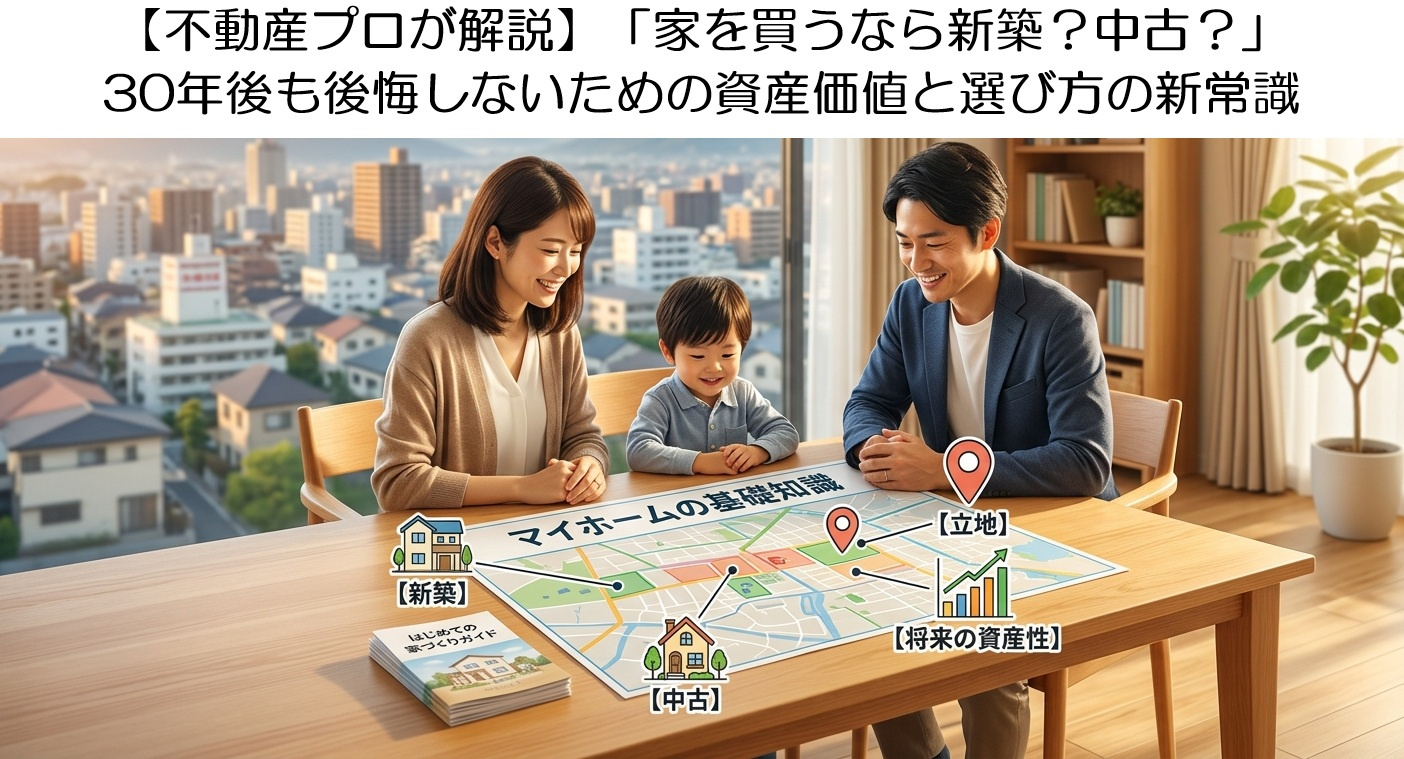 【不動産プロが解説】「家を買うなら新築?中古?」30年後も後悔しないための資産価値と選び方の新常識【高崎不動産情報ライブラリー】の画像