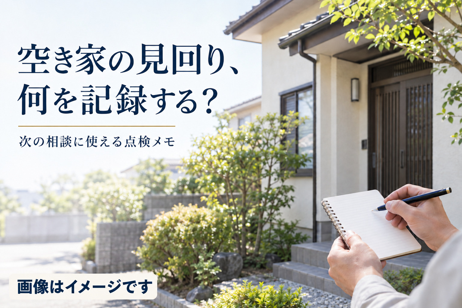 売却予定の空き家、見回りで何を記録する?次の相談に使える点検メモの画像